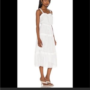 PAIGE Amity Eyelet Hem Sundress in White size XXS